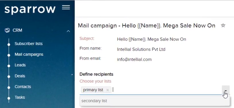 Create Email Campaign – CRM